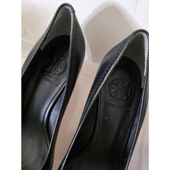 Tory Burch Sally Wedge Black Pumps W5.5 (2.5" heel) - Picture 2 of 10